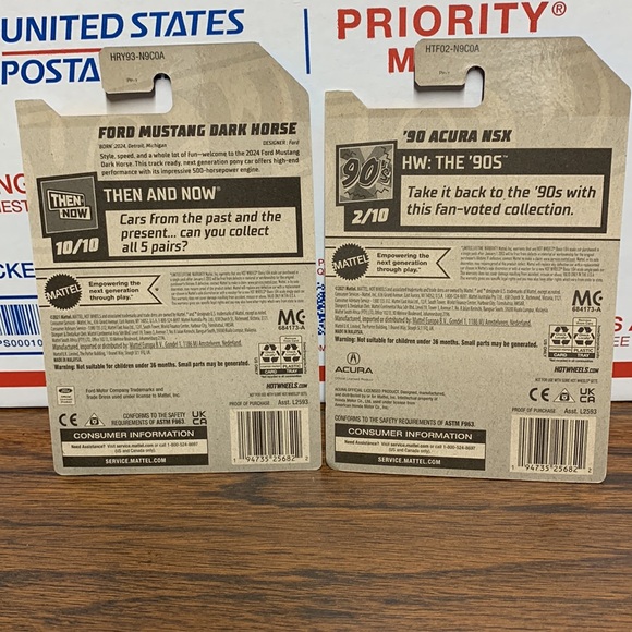 Hot Wheels 90 Acura NSX -Ford Mustang Dark Horse 2car lot - Picture 6 of 6